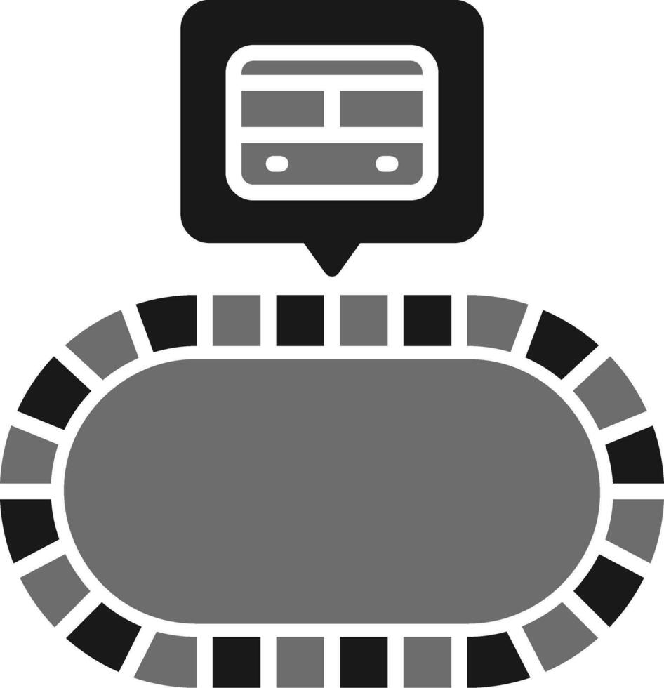 icono de vector de ferrocarril