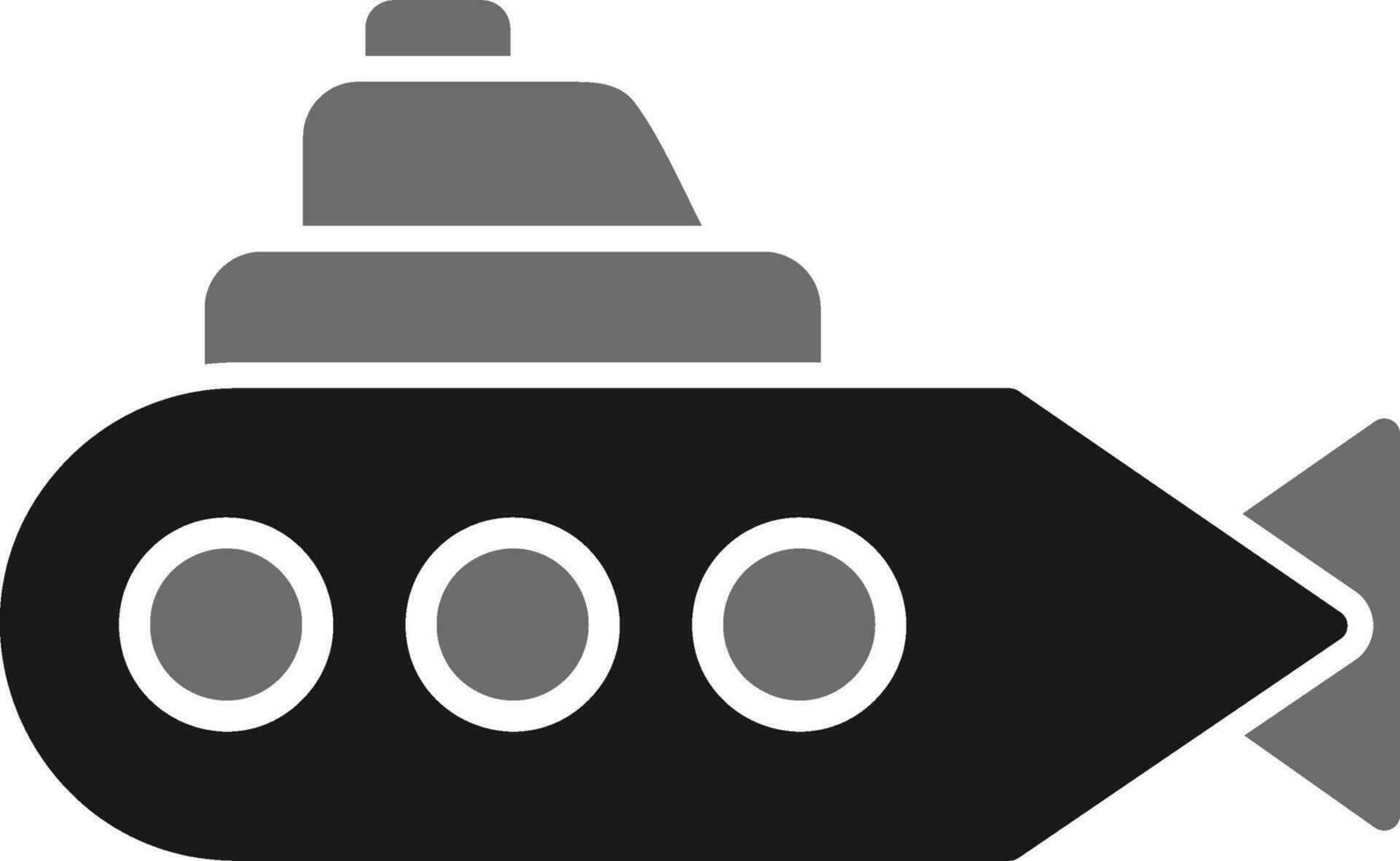 icono de vector submarino