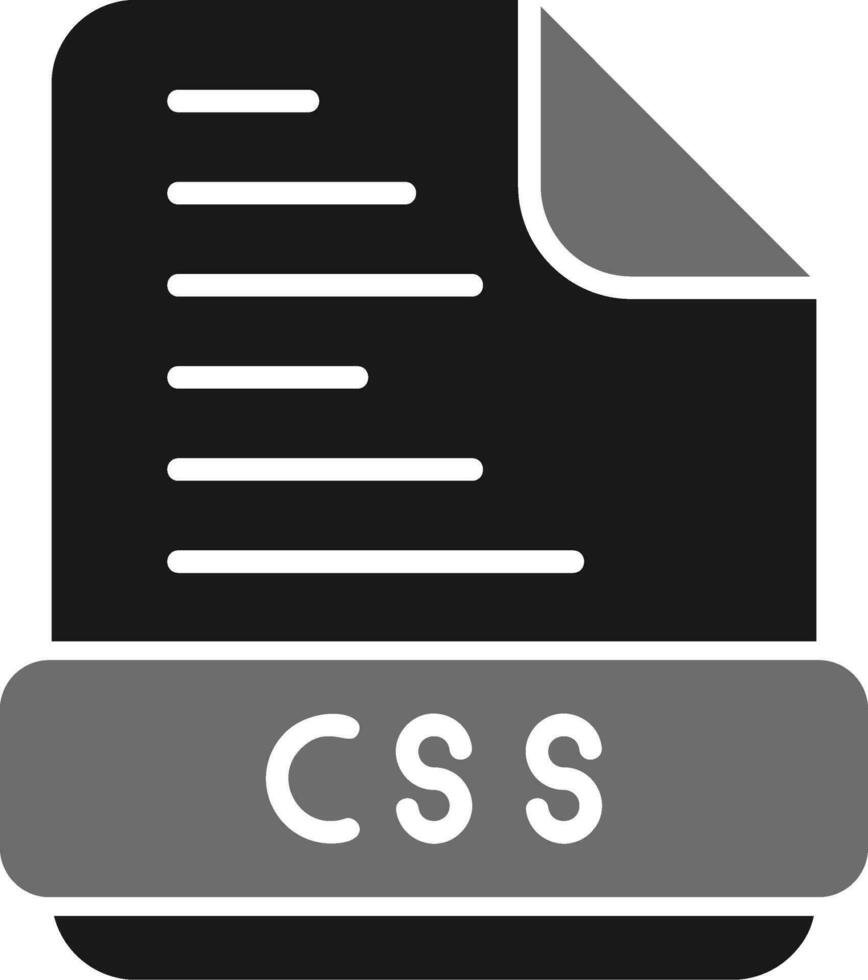 icono de vector de archivo css