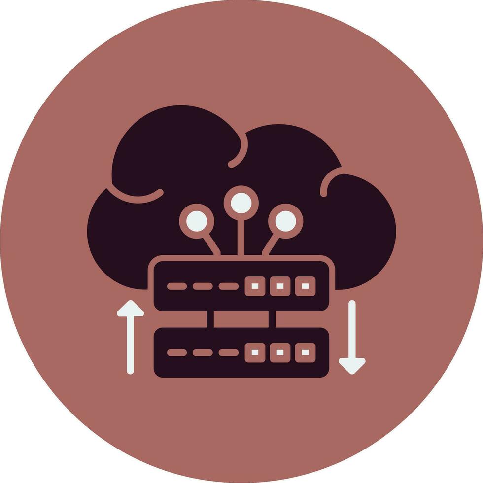 Cloud Server Vector Icon