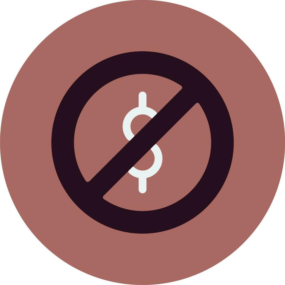 Cash Forbidden Vector Icon