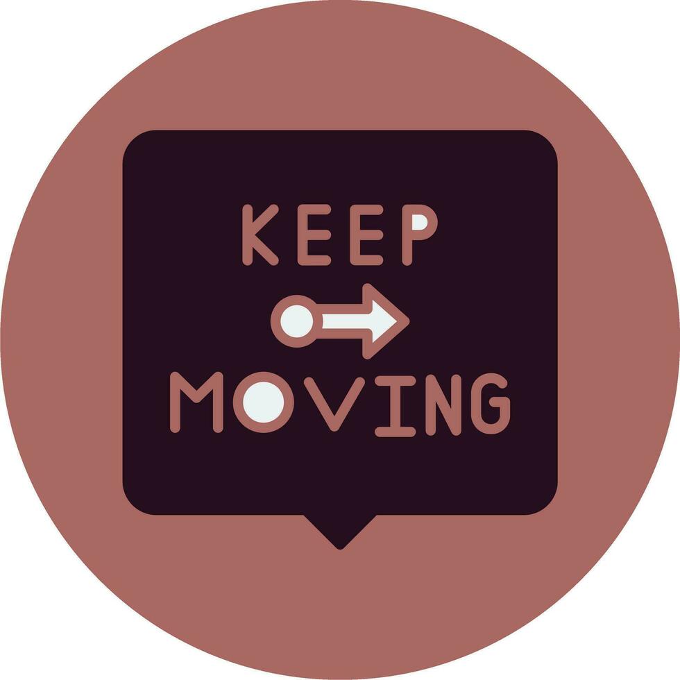 Keep Moving Vector Icon