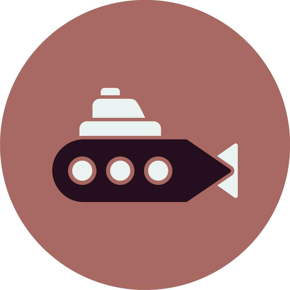 icono de vector submarino