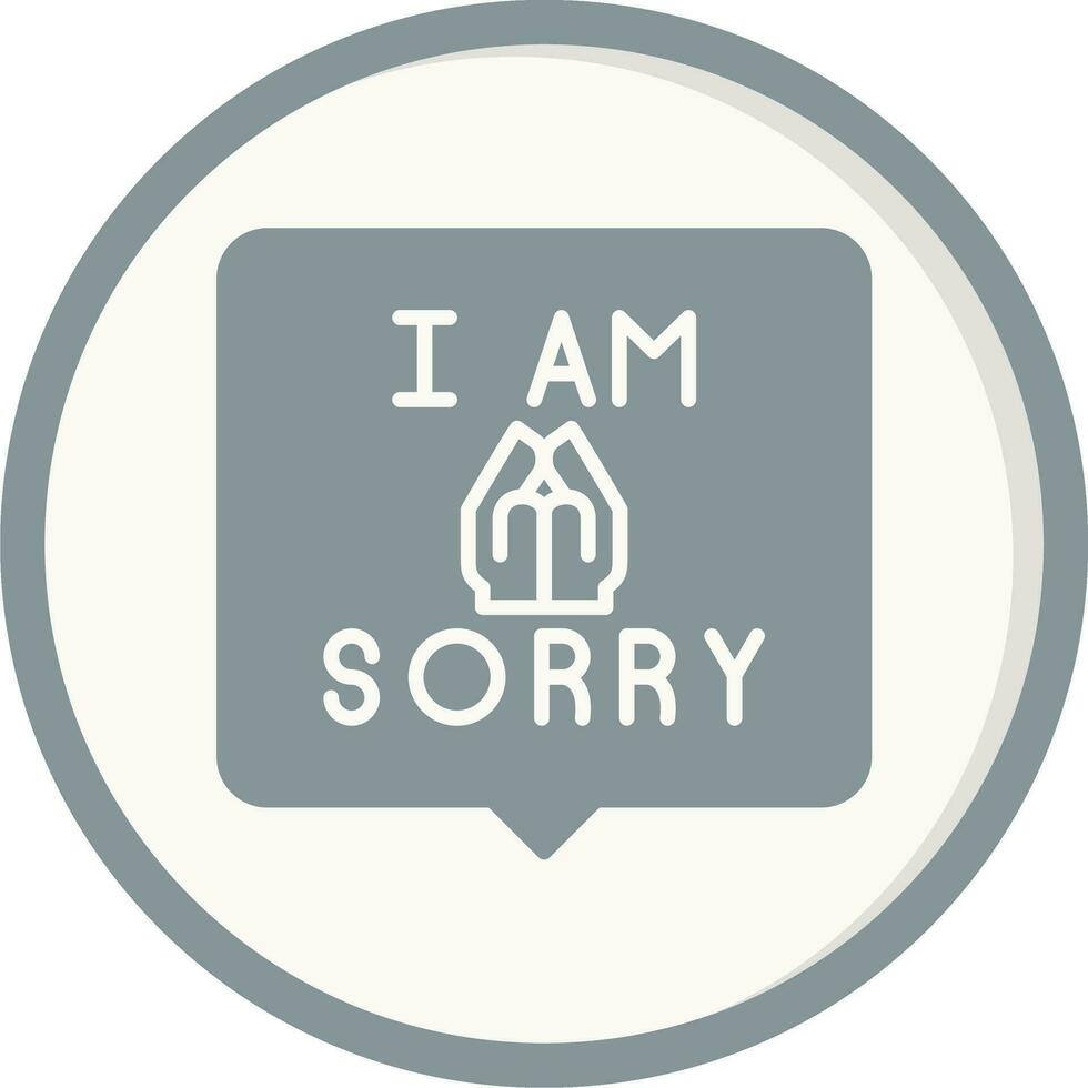 I Am Sorry Vector Icon