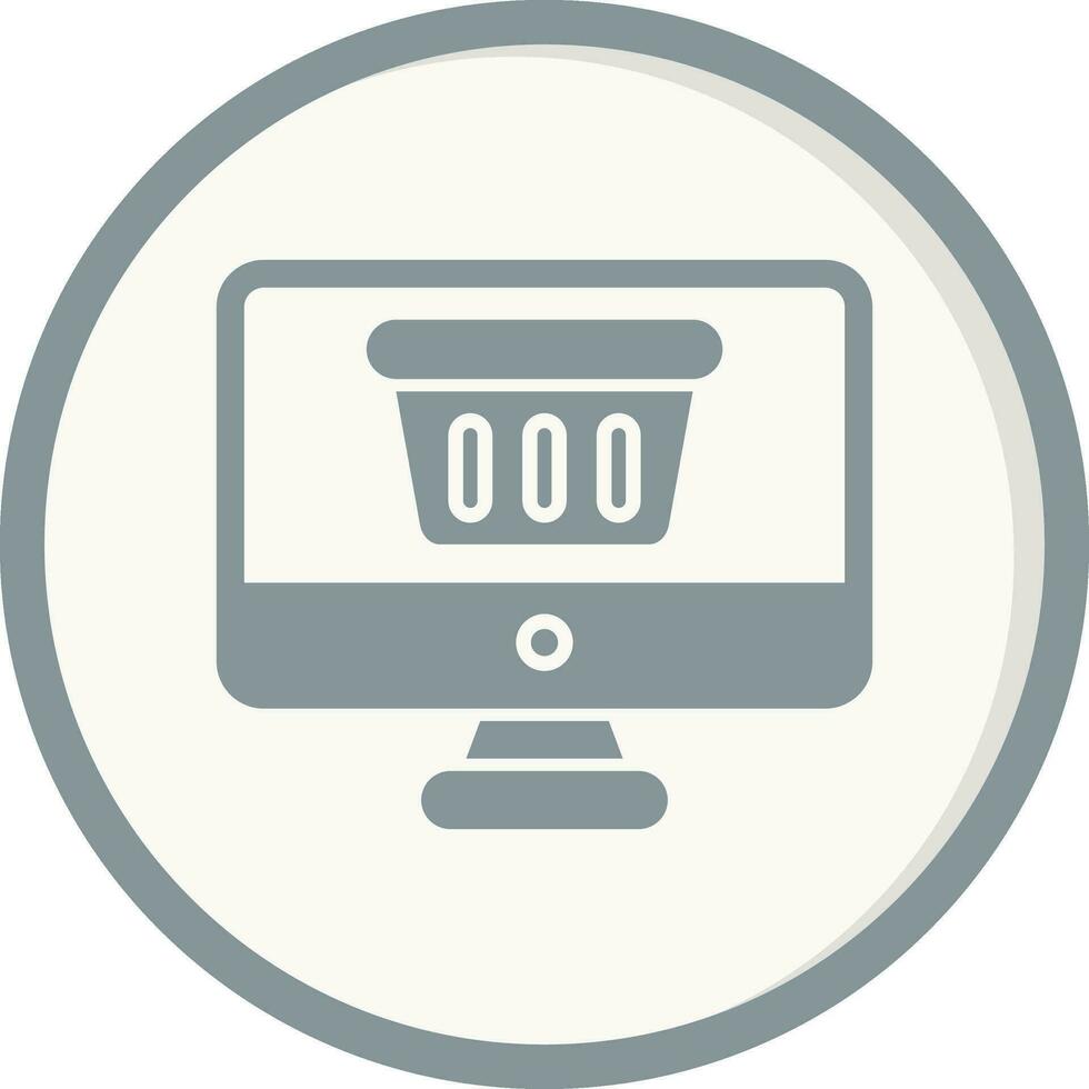 icono de vector de compras en línea