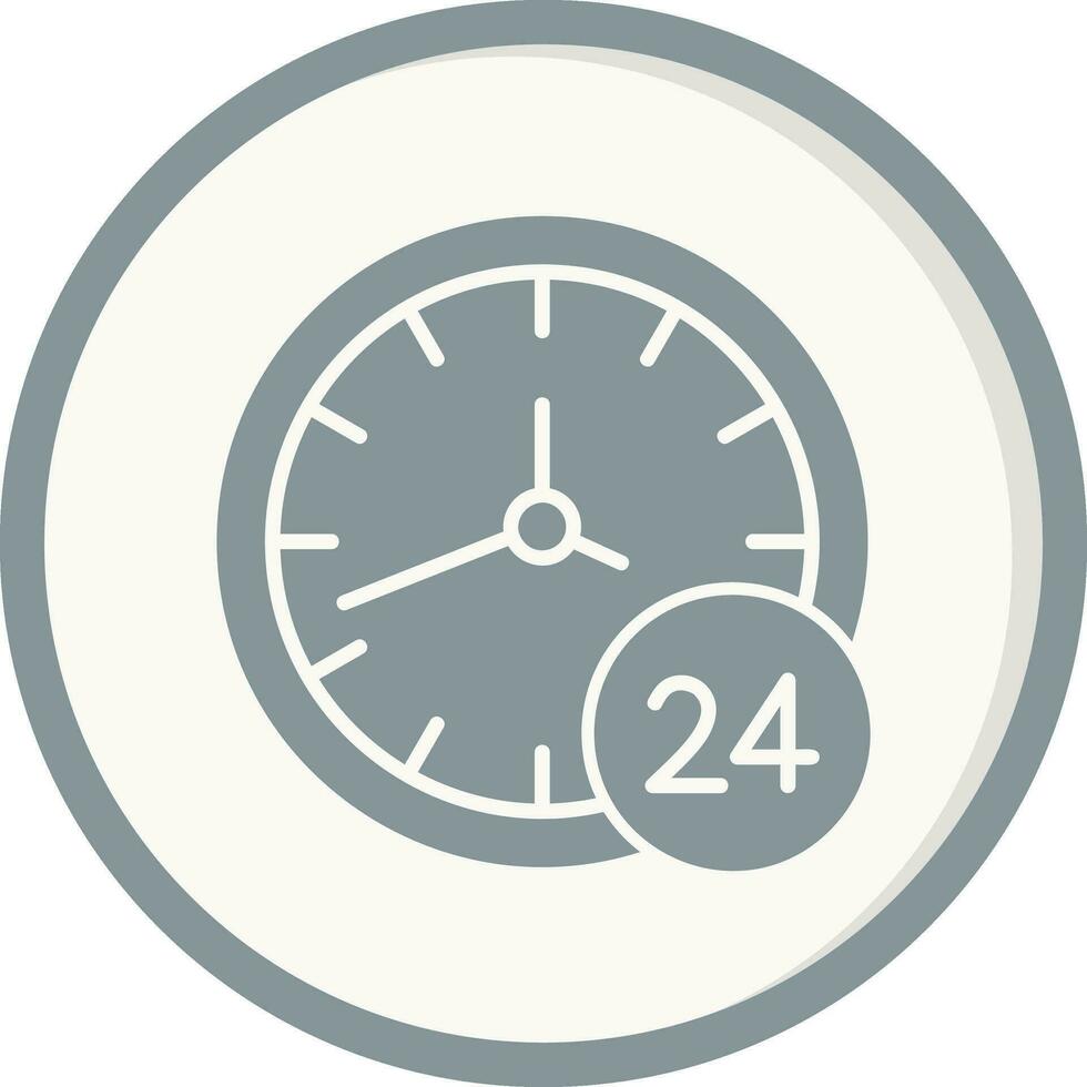 Icono de vector de 24 horas