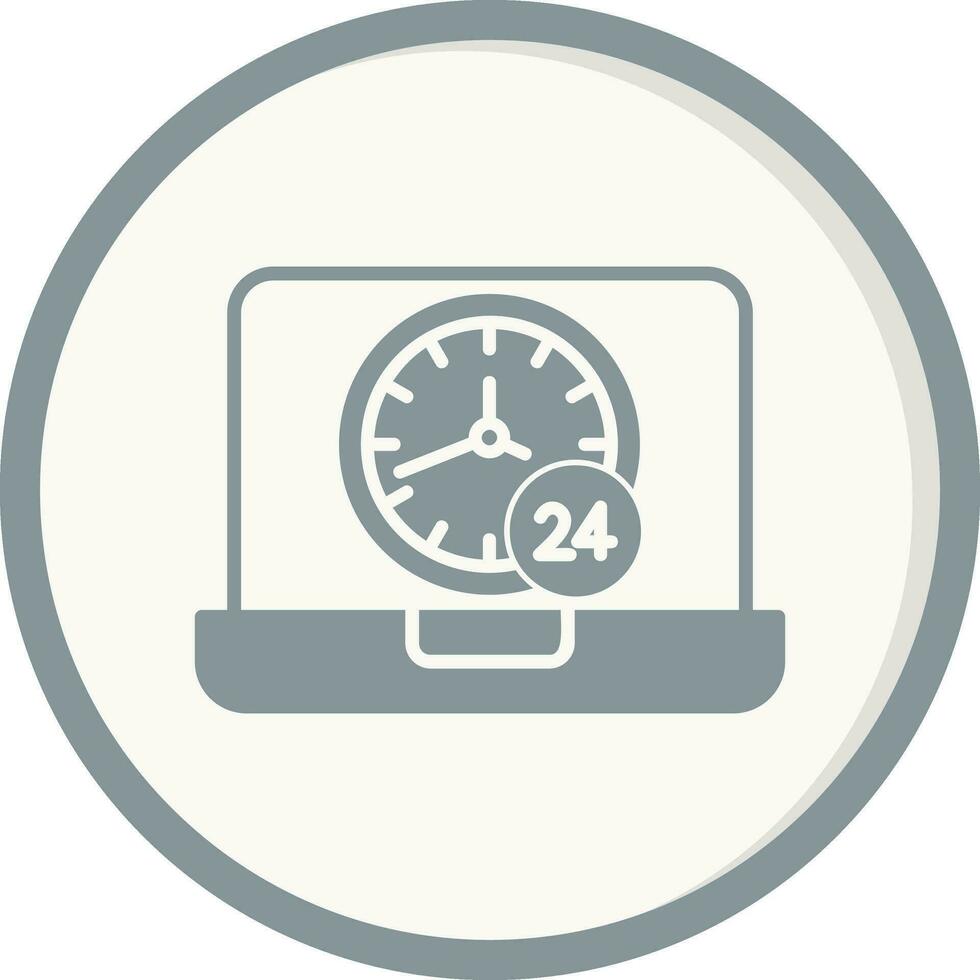 Icono de vector de 24 horas