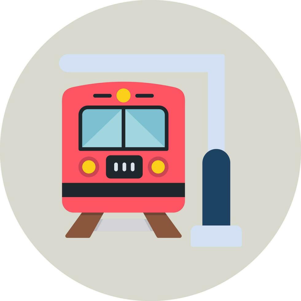 tren estación vector icono