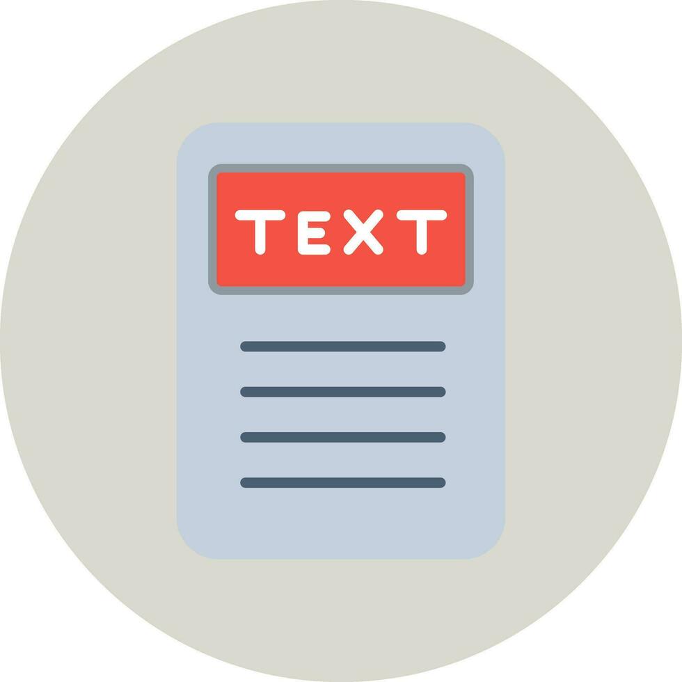 Text Vector Icon