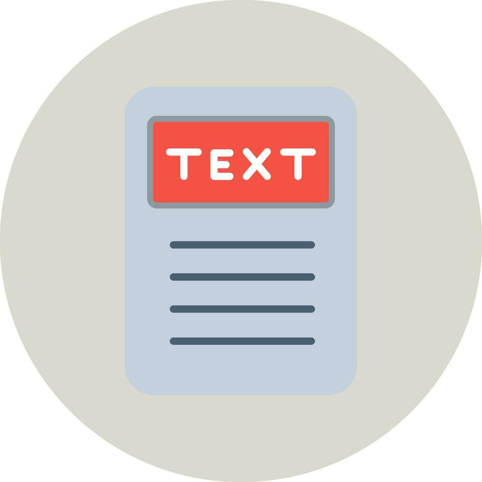 Text Vector Icon