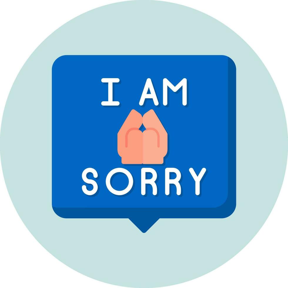 I Am Sorry Vector Icon