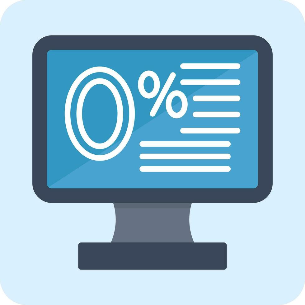 Zero Percent Vector Icon