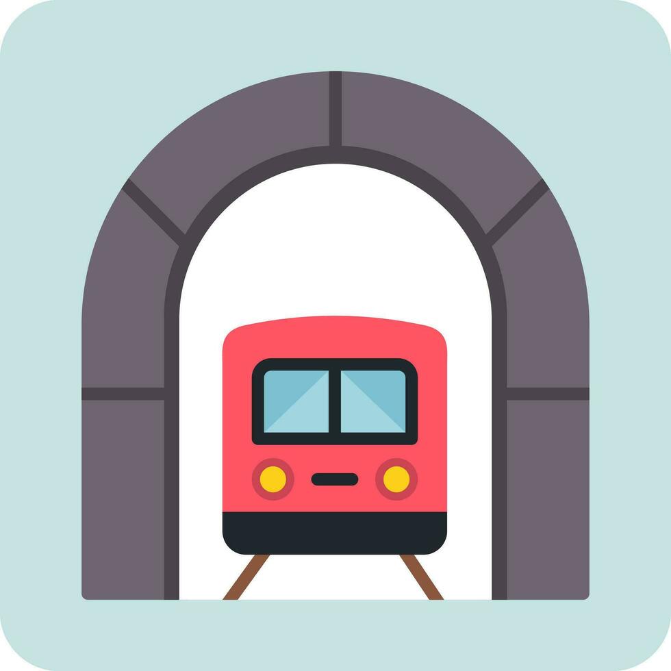 icono de vector de túnel