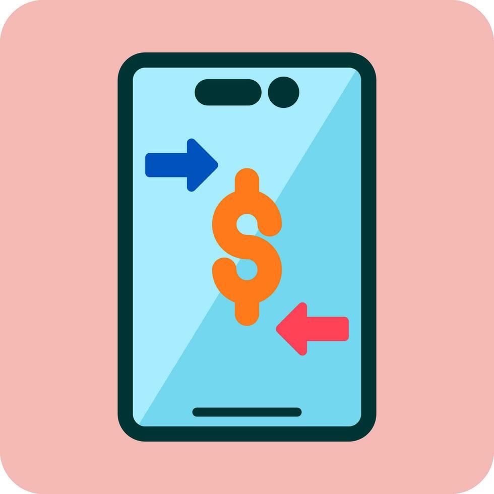 Online Money Transfer Vector Icon