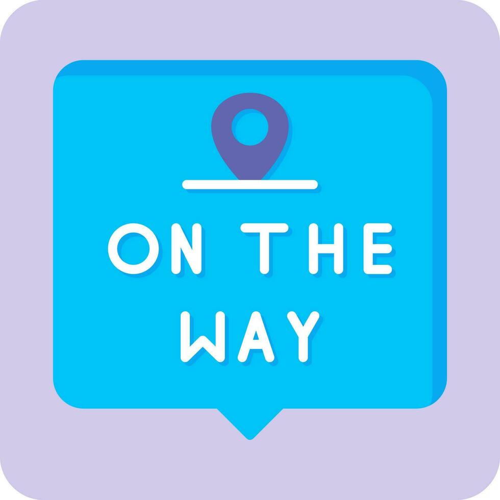 On The Way Vector Icon