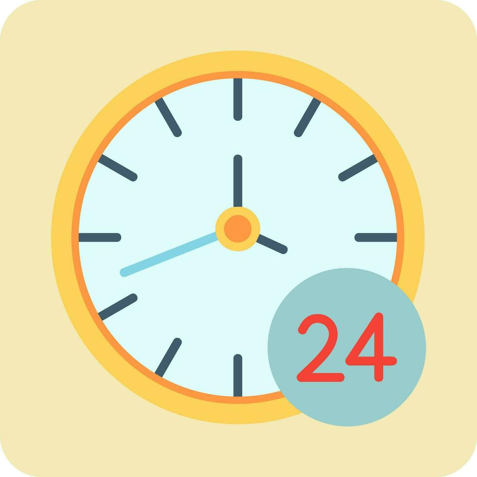 24 Hours Vector Icon