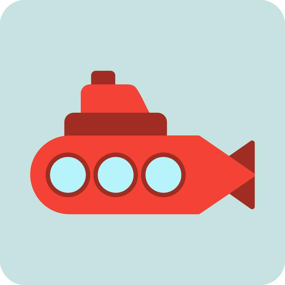 icono de vector submarino