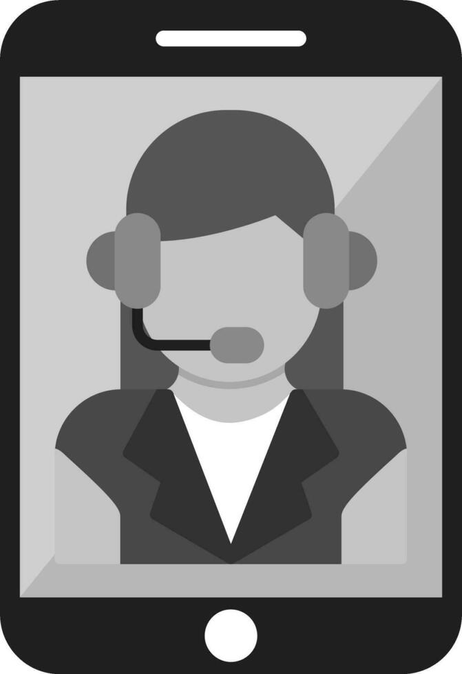 icono de vector de agente de servicio al cliente