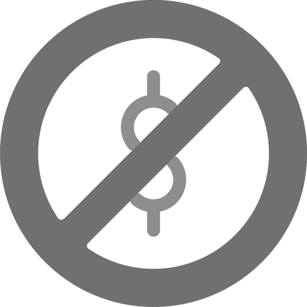 Cash Forbidden Vector Icon