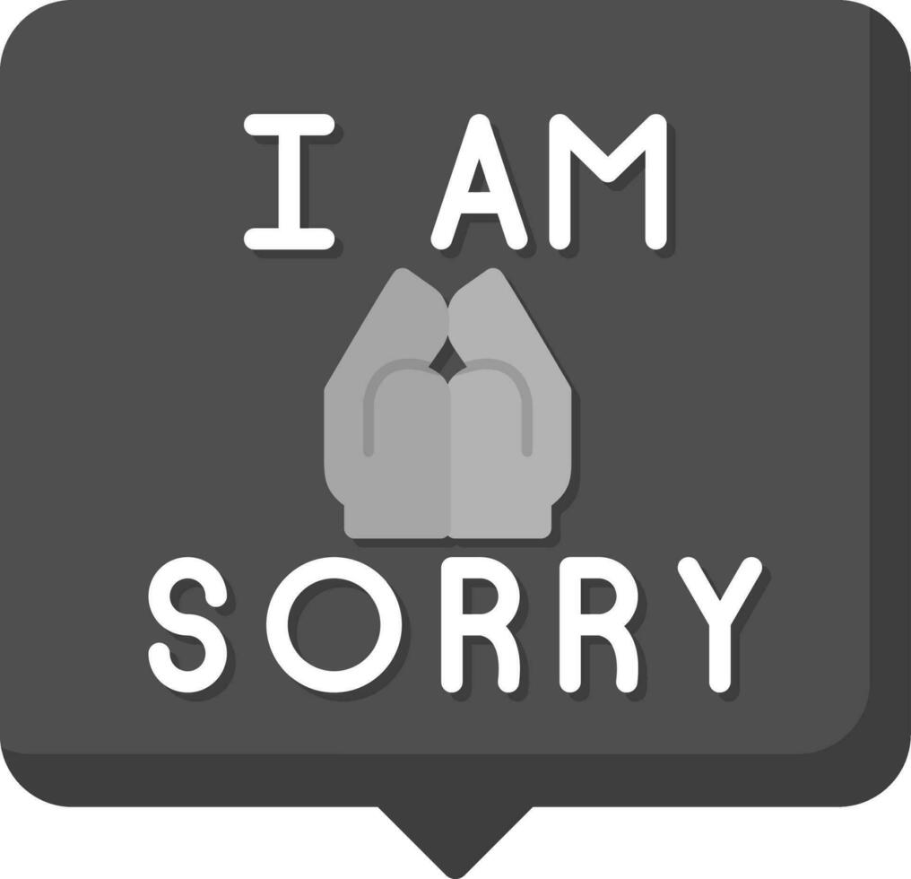 I Am Sorry Vector Icon