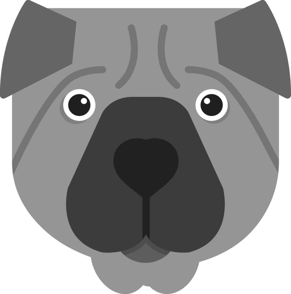 Shar pei vector icono