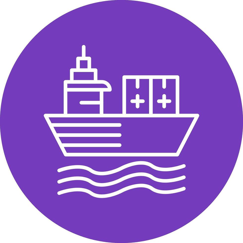 icono de vector de barco