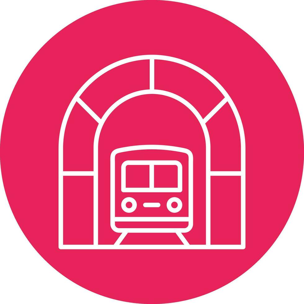 icono de vector de túnel