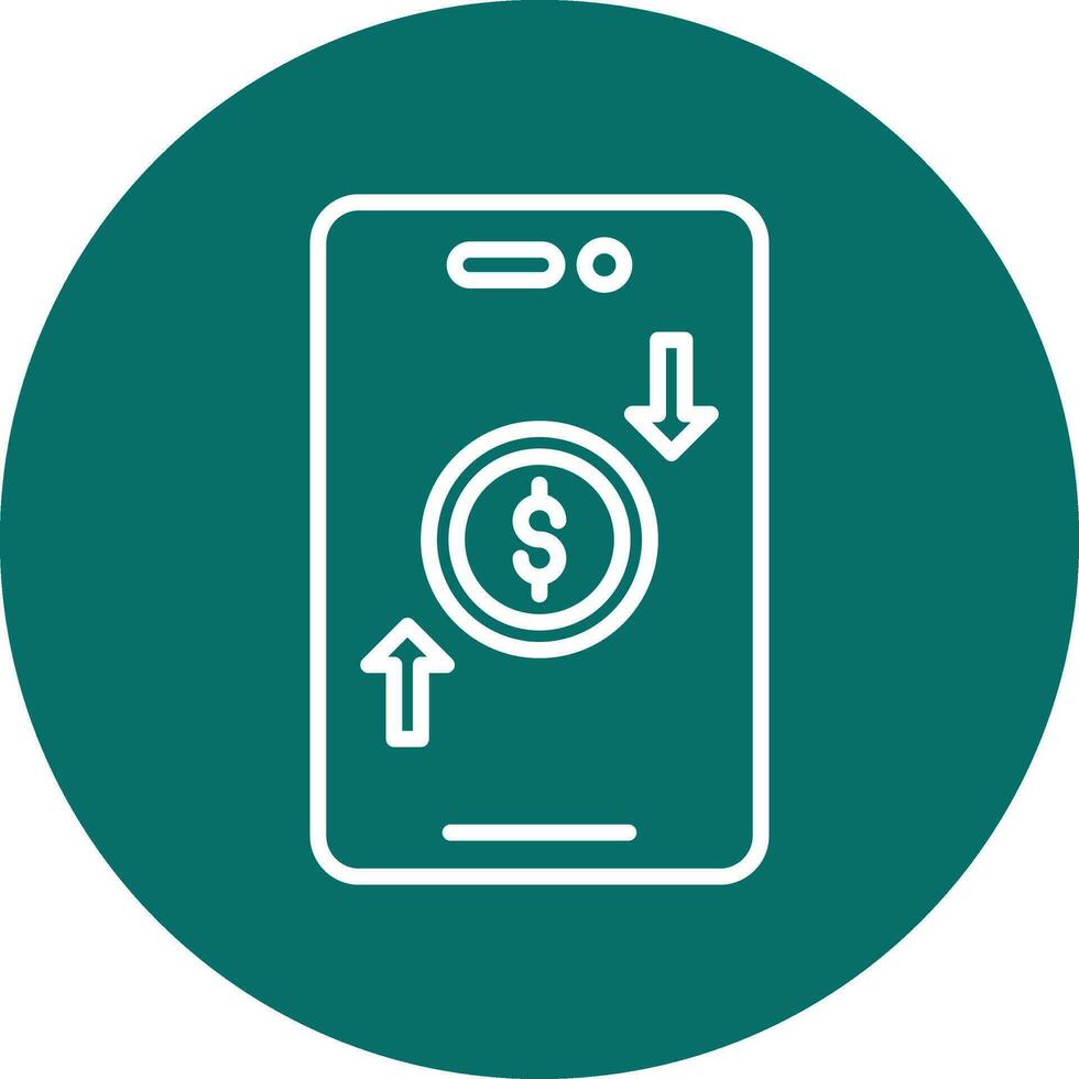 Online Money Transfer Vector Icon