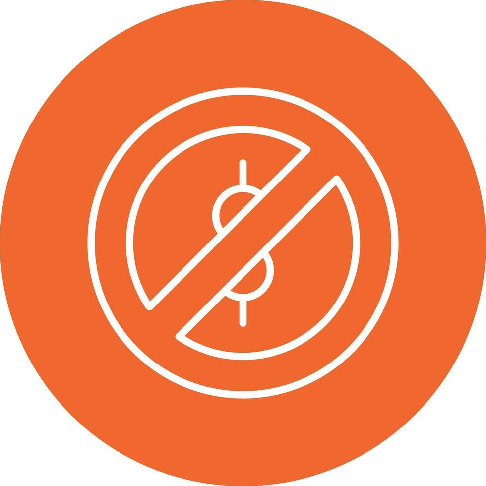 Cash Forbidden Vector Icon
