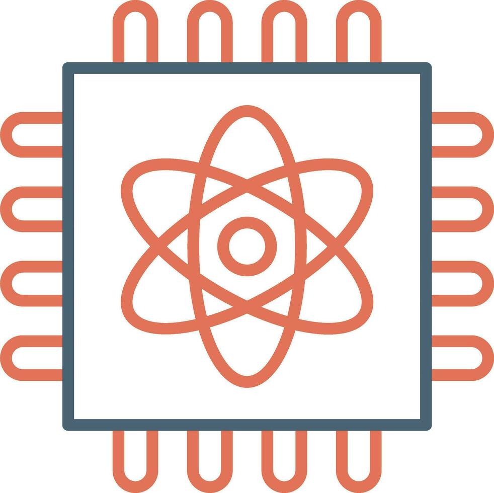 Quantum Computing Vector Icon