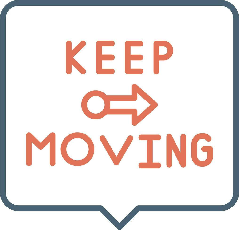 Keep Moving Vector Icon