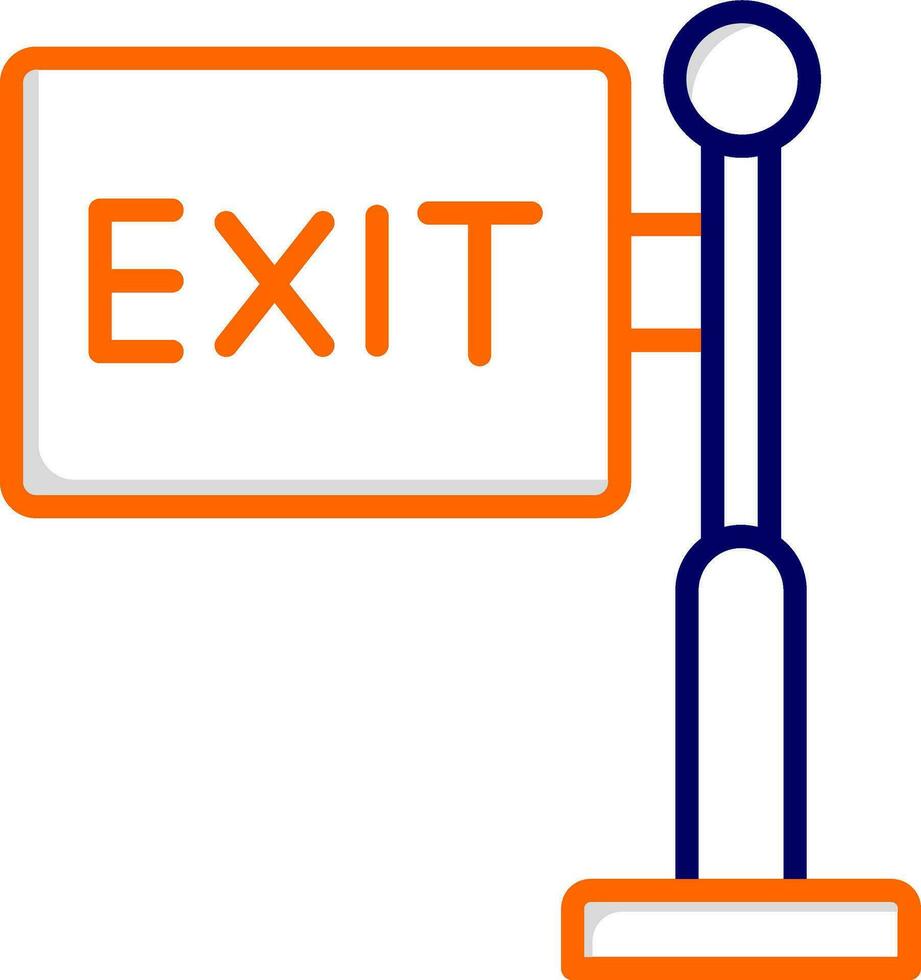 Exit Sign Vector Icon