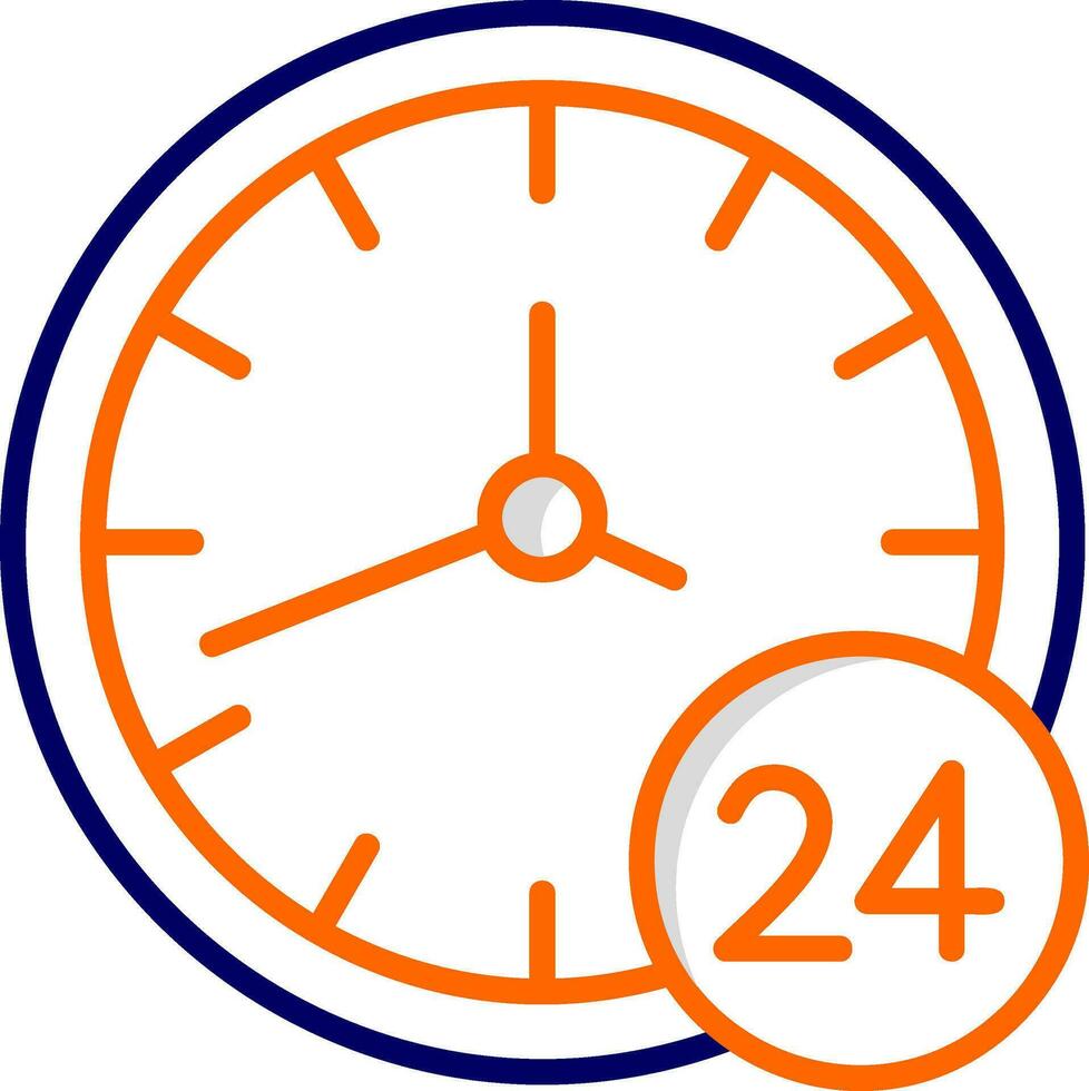 Icono de vector de 24 horas