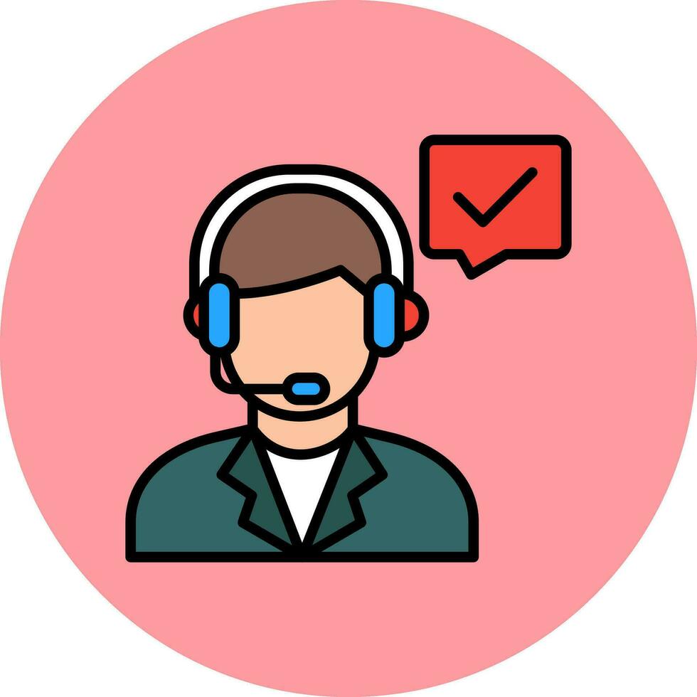 icono de vector de servicio al cliente