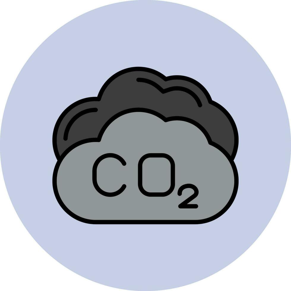 icono de vector de dióxido de carbono