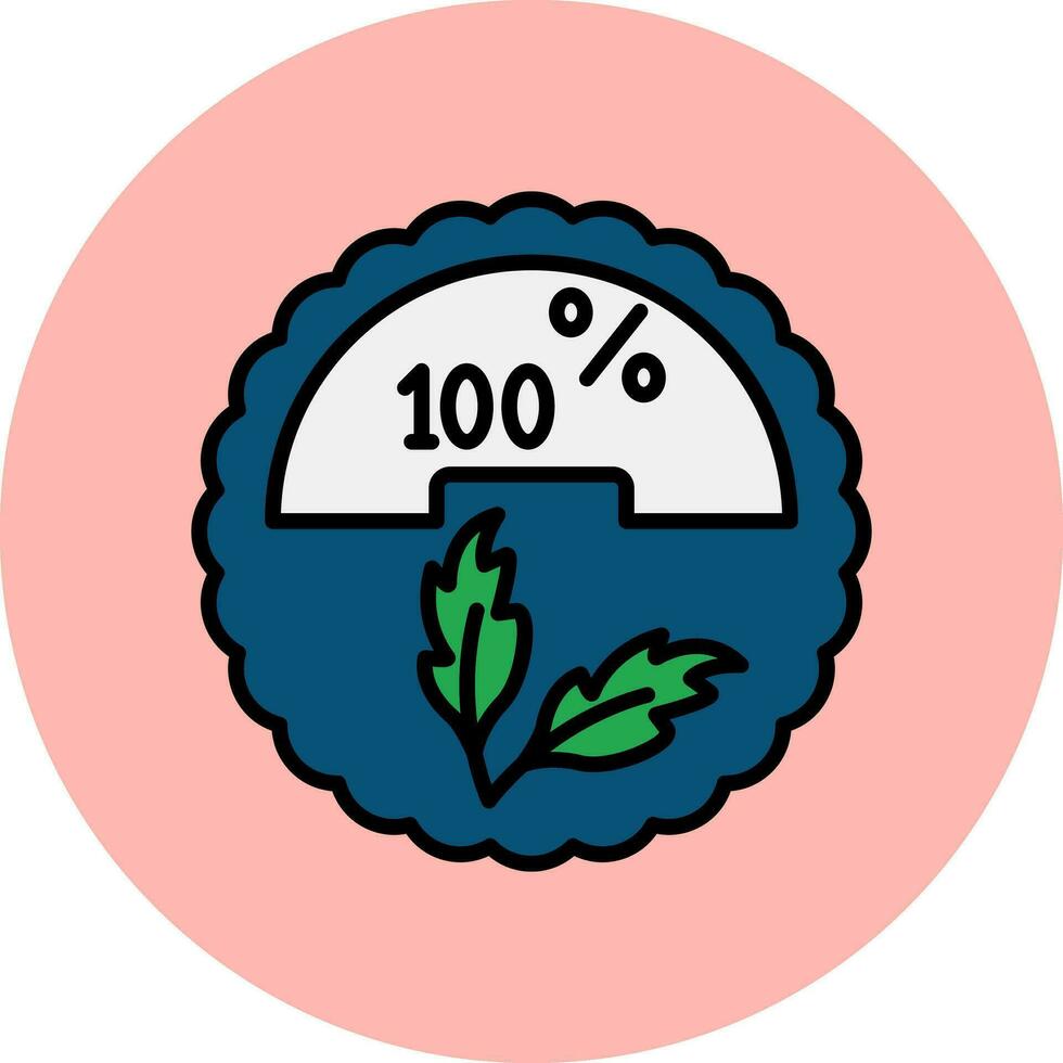 100 por ciento vector icono