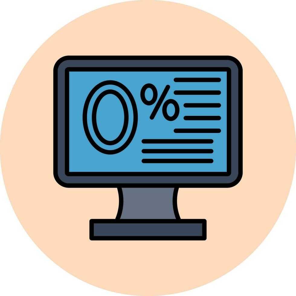 Zero Percent Vector Icon