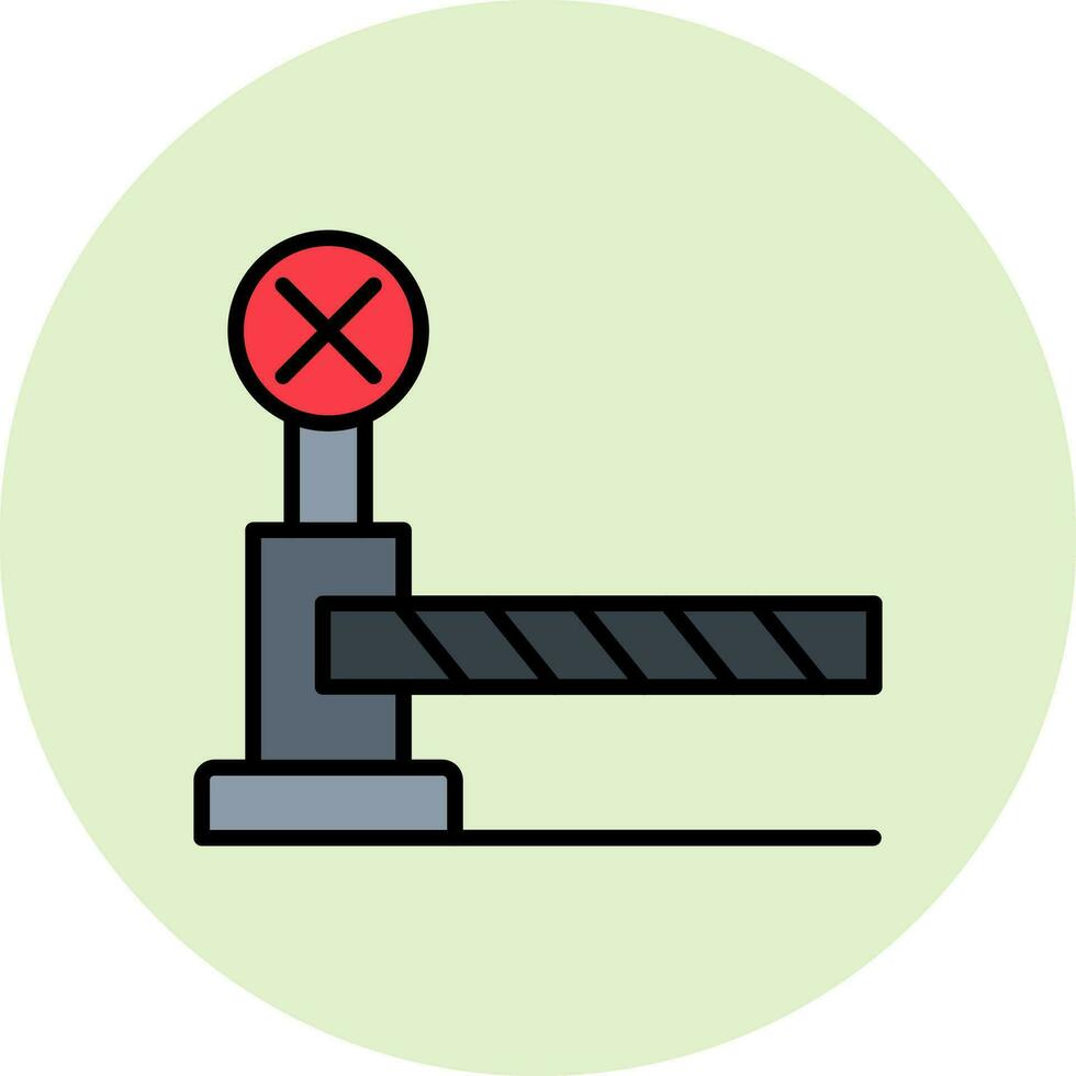 Level Crossing Vector Icon