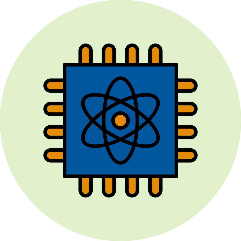 Quantum Computing Vector Icon