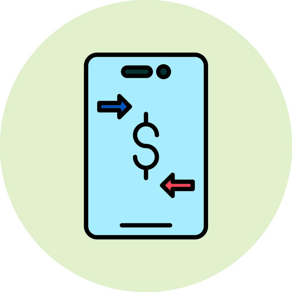 Online Money Transfer Vector Icon