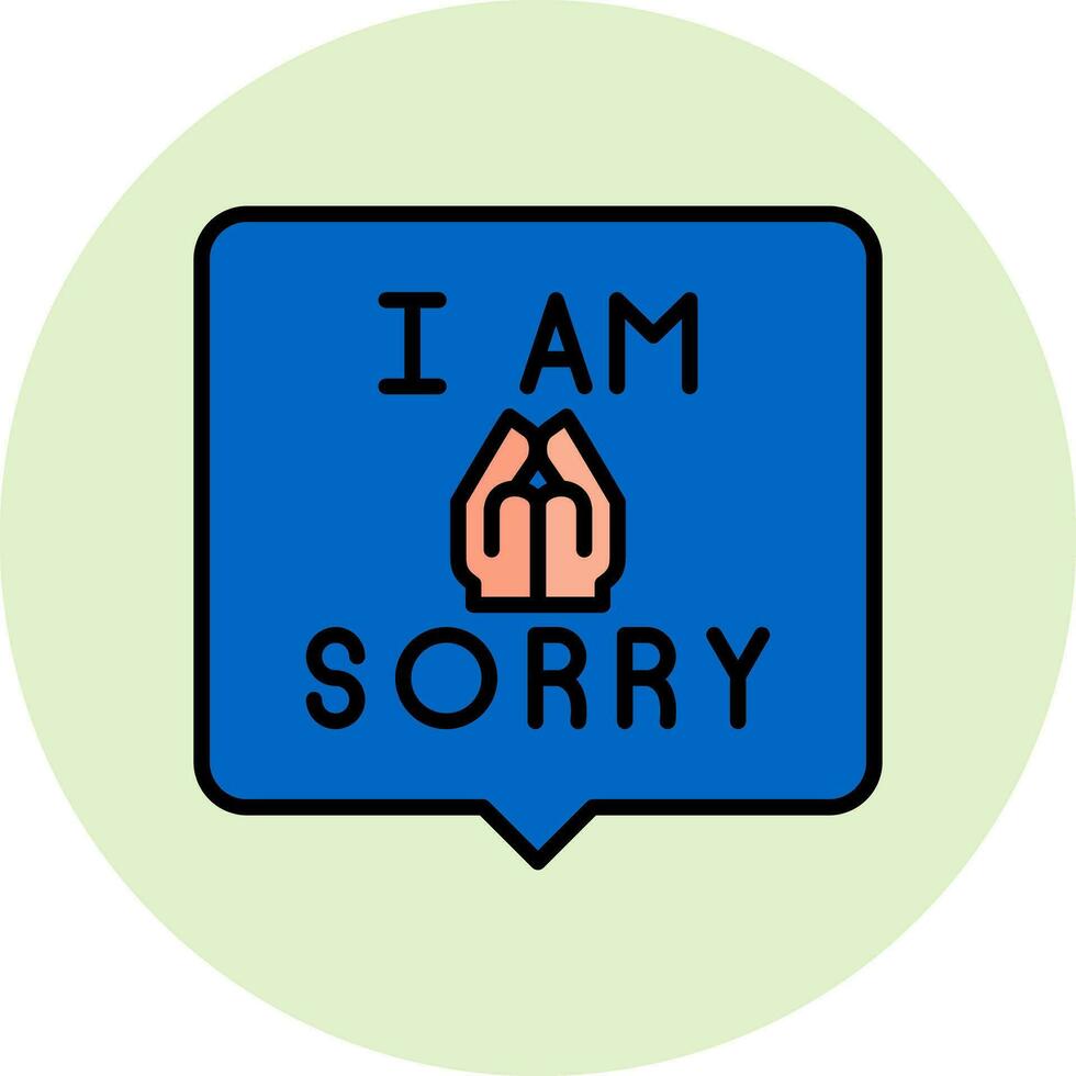 I Am Sorry Vector Icon
