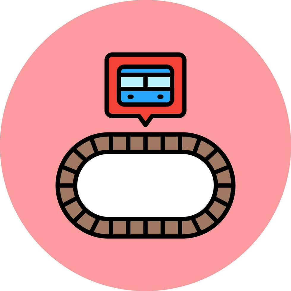 icono de vector de ferrocarril