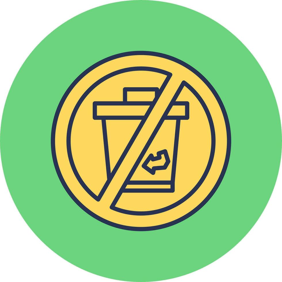 No desechable vector icono