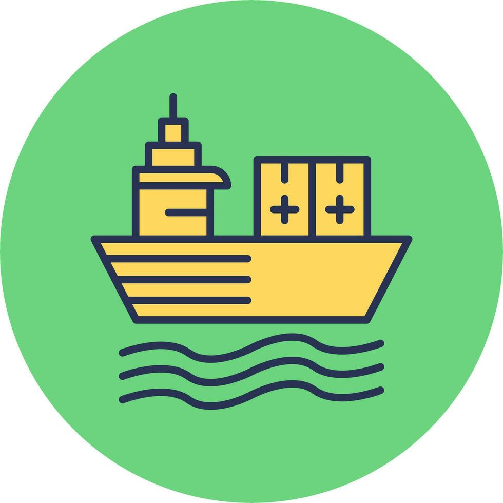 icono de vector de barco