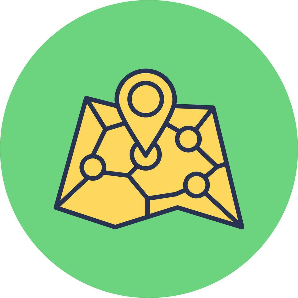 Railway Map Vector Icon