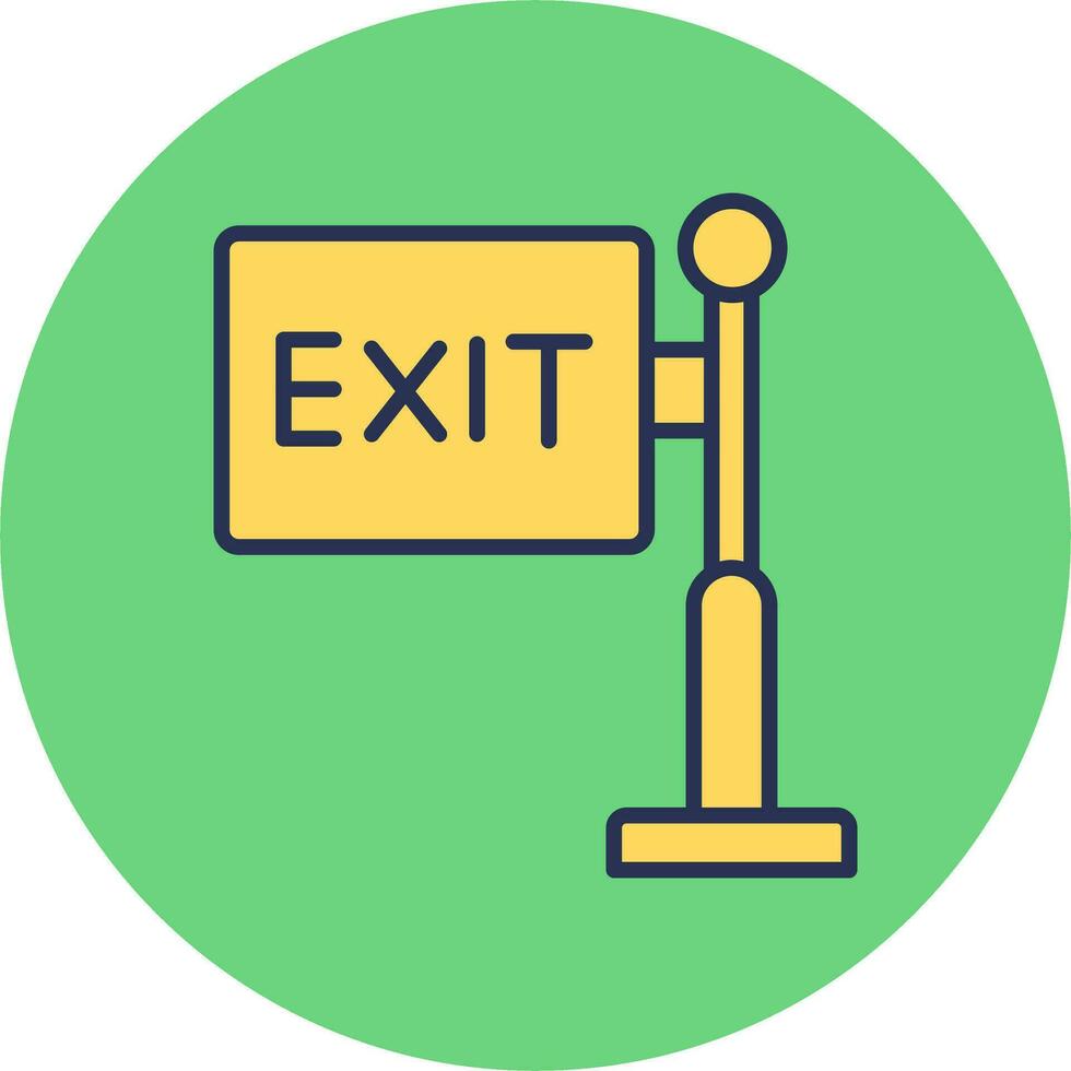 Exit Sign Vector Icon