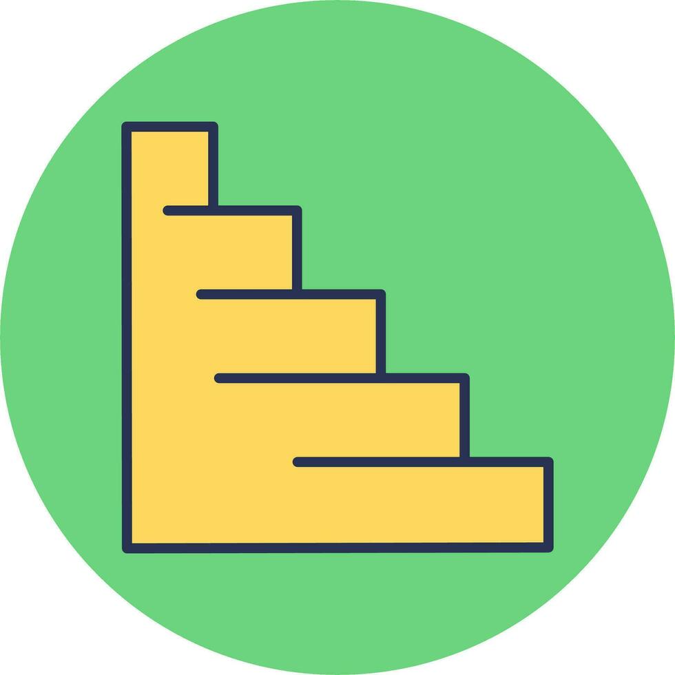 icono de vector de escaleras