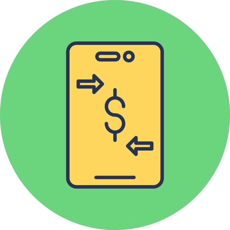 Online Money Transfer Vector Icon