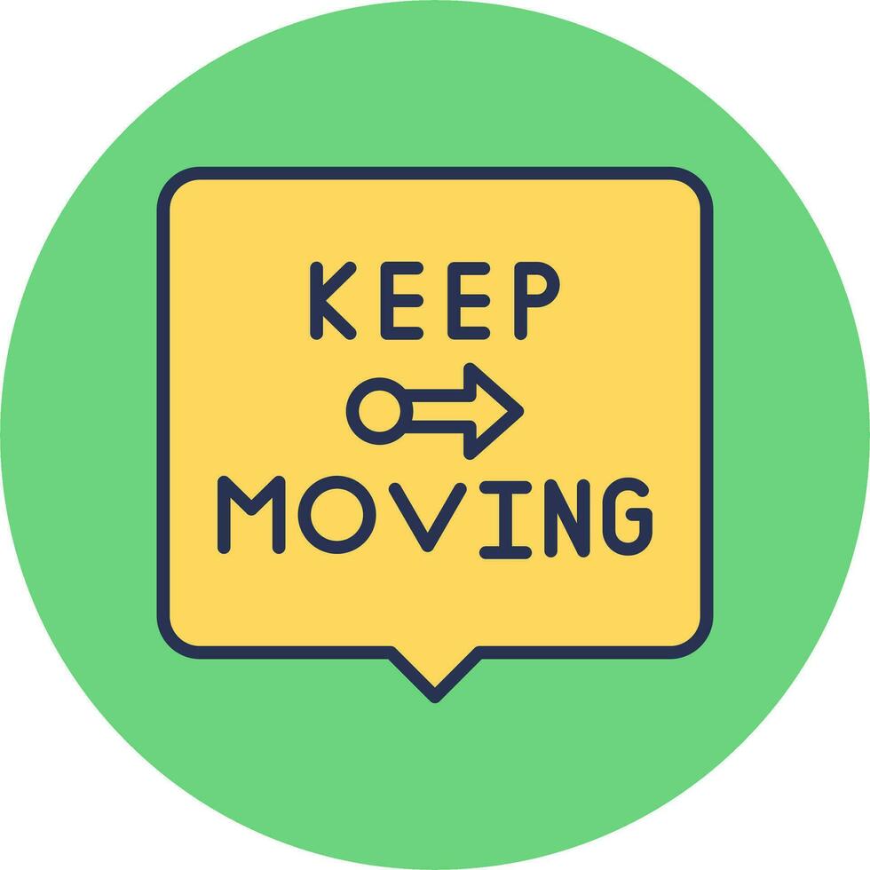 Keep Moving Vector Icon