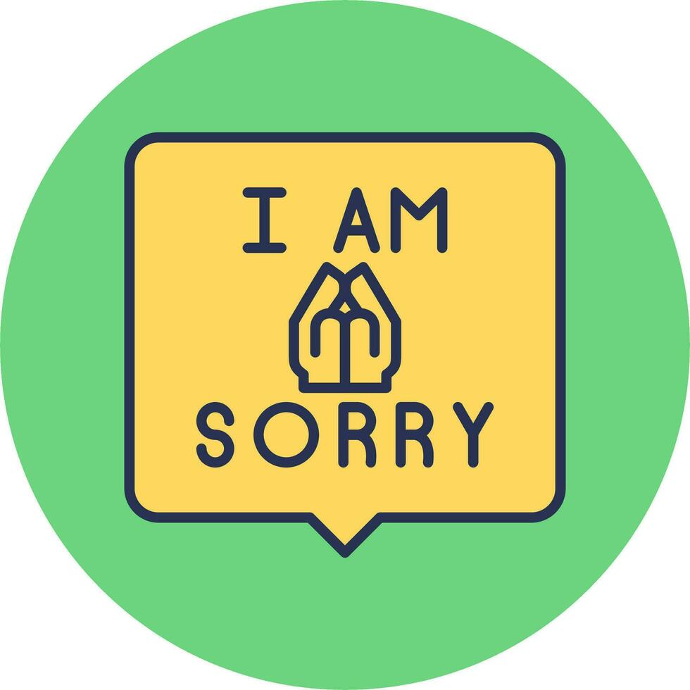 I Am Sorry Vector Icon